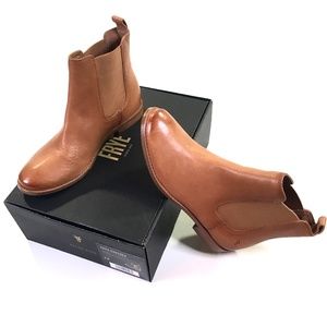 Frye Leather Anna Chelsea Boots, Camel Brown